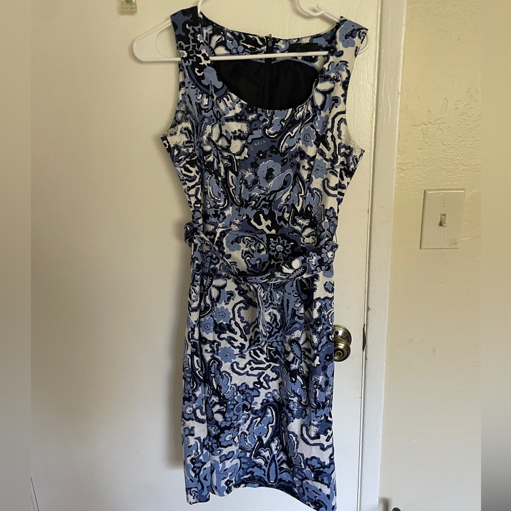 NWOT H&M Blue and Black Midi Dress